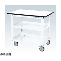 サカエ スパワゴン(ナイロンウレタン車/プレト式キャスタ/天板付)W900×D600×H760ホワイトSAP90743TNUJW