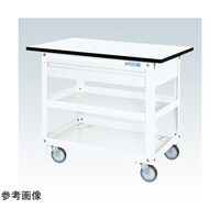 サカエ スパワゴン(ナイロンウレタン車/プレト式キャスタ/引出付)W750×D500×H760 ホワイト SAP75743TANUW