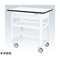 サカエ スパワゴン(ナイロンウレタン車/プレト式キャスタ/引出付)W900×D600×H900ホワイト SAP90883TANUJW
