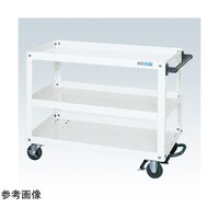 サカエ スパワゴン(ナイロンウレタン車/3段/プレト式キャスタ/フットブレキ付)ホワイトSAP90743BRNUW