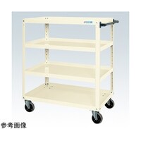サカエ スパワゴン(重量タイプ/ナイロンウレタン車/4段/プレト式キャスタ)アイボリSAPJ10124NUJI