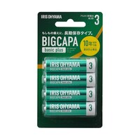 アイリスオーヤマ BIGCAPA basic plus アルカリ乾電池 単3形(ブリスターパック) 1パック(4本入) LR6Bbp/4B