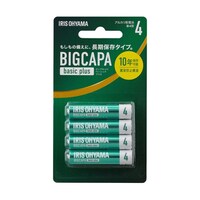 アイリスオーヤマ BIGCAPA basic plus アルカリ乾電池 単4形(ブリスターパック) 1パック(4本入) LR03Bbp/4B