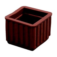 ヒカリ イス脚キャップバラ 茶角 24mm ※ケース販売 BBE4243