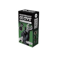 タクミワークス ニトリルゴム手袋 オートメンテグローブ Mサイズ ブラック 粉なし 1箱(50枚入) 1070313
