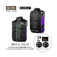 G.B.Z A.T.FIELD COVELL空調冷風服フルセット(ベストタイプウェア&)Mブラック MJEVA2026blackM+02FSZ