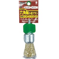 柳瀬 六角軸ブラシ エンド型 鋼線メッキ 25×33×6.35mm 1箱(10個入) BDKME25