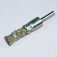 柳瀬 軸付エンドブラシ 鋼線メッキ 20×30×6×25mm 1箱(10個入) BKME20