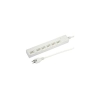 アズワン 横差し個別スイッチ付節電タップ Y02YBKS662WHX10