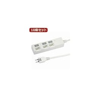 アズワン 個別スイッチ付節電タップ Y02BKS331WHX10