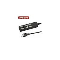 アズワン 個別スイッチ付節電タップ Y02BKS331BKX10