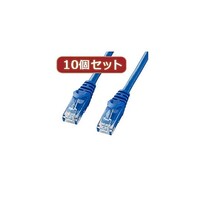 サンワサプライ サンワサプライ カテゴリ6UTPLANケーブル 0.5m ブルー LAY6005BLX10