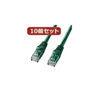 サンワサプライ サンワサプライ カテゴリ6UTPLANケーブル 0.5m グリーン LAY6005GX10