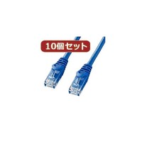 サンワサプライ サンワサプライ カテゴリ6UTPLANケーブル 1m ブルー LAY601BLX10