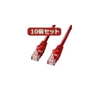 サンワサプライ サンワサプライ カテゴリ6UTPLANケーブル 1m レッド LAY601RX10