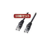 サンワサプライ サンワサプライ カテゴリ6UTPLANケーブル 3m ブラック LAY603BKX10