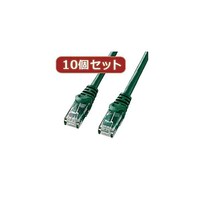 サンワサプライ サンワサプライ カテゴリ6UTPLANケーブル 5m グリーン LAY605GX10