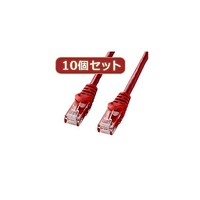 サンワサプライ サンワサプライ カテゴリ6UTPLANケーブル 5m レッド LAY605RX10