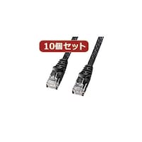 サンワサプライ サンワサプライ カテゴリ6フラットLANケーブル 3m ブラック LAFL603BKX10