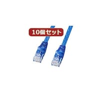 サンワサプライ サンワサプライ カテゴリ6フラットLANケーブル 3m ブルー LAFL603BLX10