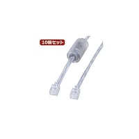 サンワサプライ コア付シールドツイストモジュラーケーブル TELFST1N2 TELFST1N2X10