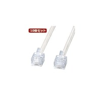 サンワサプライ エコロジー電話ケーブル TELE47N2 TELE47N2X10