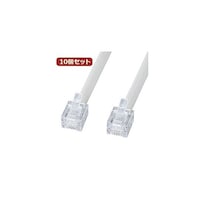サンワサプライ エコロジー電話ケーブル(ノーマル)TELEN3N2 TELEN3N2X10