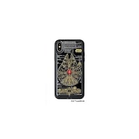 アズワン STAR WARS スター・ウォーズ グッズコレクション FLASH MFALCON 基板アート iPhone Xケース 黒 F10B