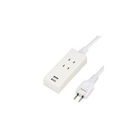 アズワン 5個セット 2AC2USB2.1A2.5mホワイト Y024025WH2UX5
