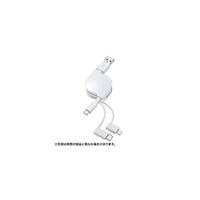 サンワサプライ ライトニング・TypeC・microB 巻取りUSB 3in1 ケーブル 0.8m KBIPLTM08KWX5