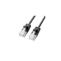 サンワサプライ つめ折れ防止カテゴリ6A細径メッシュLANケーブル 0.5m ブラック&ホワイト KBT6AME005BKWX5