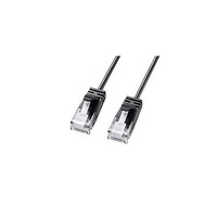 サンワサプライ カテゴリ6A極細LANケーブル ブラック 3m ブラック KBSL6A03BKX5