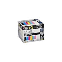 ワールドビジネスサプライ Luna Life エプソン用 互換インクカートリッジ SAT6CL ブラック1本おまけ付き7本セット LNEPSAT/6PBK+1