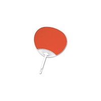アズワン カラーうちわ 赤 ATC38075X30