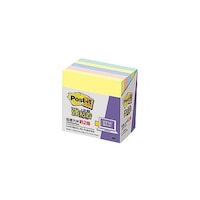 アズワン Postit ポストイット 強粘着ノート パステルカラー 4色混色 3M6545SSAPX5