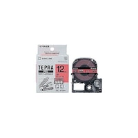 アズワン テプラPROテープ強粘着 12mm 赤 KJSC12RWX5