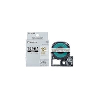 アズワン テプラPROテープ透明ラベル 12mm 金文字 KJST12ZX5