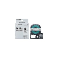 アズワン テプラPROテープ透明ラベル 4mm 黒文字 KJST4KX5