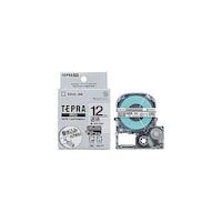アズワン テプラPROテープ マットラベル透明 12mm 黒文字 KJSB12TX5