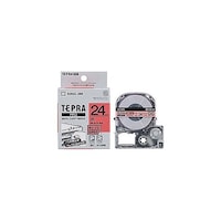 アズワン テプラPROテープ キレイにはがせる 24mm 赤 KJSC24REX5