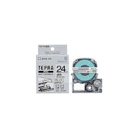 アズワン テプラPROテープ キレイにはがせる 24mm 透明 黒文字 KJST24KEX5