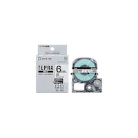 アズワン テプラPROテープ マットラベル 6mm 白/黒文字 KJSB6SX5