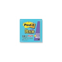 アズワン Postit ポストイット 強粘着 ノート エレクトリックブルー 3M654SSBX20