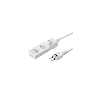 サンワサプライ 火災予防安全タップ 2P 3個口 1m ホワイト TAPTSH31SWNX5