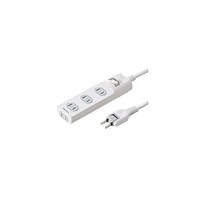 サンワサプライ 火災予防安全タップ 2P 4個口 1m ホワイト TAPTSH41SWNX5