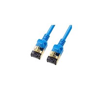 サンワサプライ カテゴリ8細径LANケーブル 0.3m ブルー KBT8SL003BLX5