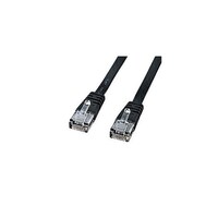 サンワサプライ カテゴリ6フラットケーブル1m(ブラック) KBFL601BKNX5