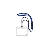 オープン工業 吊り下げ名札 フック式 ヨコ名刺 青 OPENKNL22PBUX10