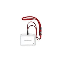 オープン工業 吊り下げ名札 フック式 ヨコ名刺 赤 OPENKNL22PRDX10