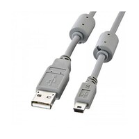 サンワサプライ 1.0m ミニUSBケーブル(AミニB5pin/2.0対応) EA764AJ173A